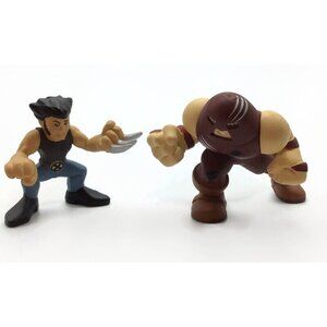 Marvel Super Hero Squad Wolverine & Juggernaut w/ Claw Marks X-Men Unite Attack
